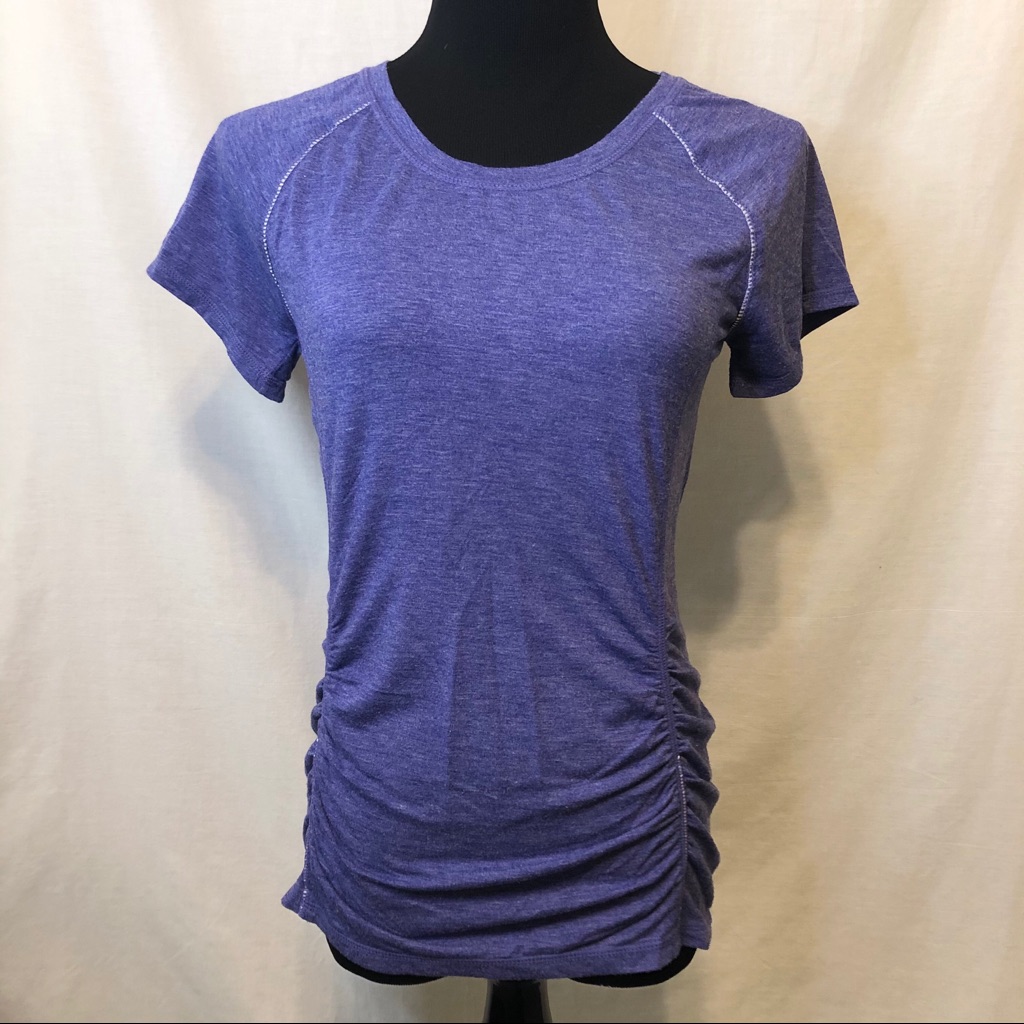 Tangerine Purple Ruched Running T Shirt - S